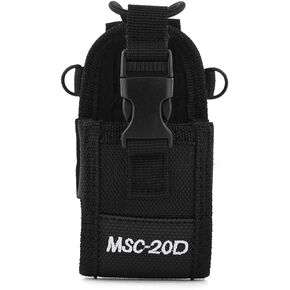 MSC-20D Walkie Talkie Two Way Radio Holder Holster, Portable Walkie Talkie Nylon Belt Case Bag with Adjustable Shoulder Strap