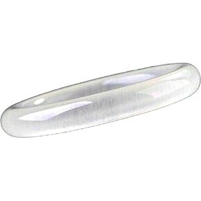 MPH-JEWELRY Natural Jade Stone Round Shape Bangle Bracelet Icy White Translucent 55mm Gift for Her
