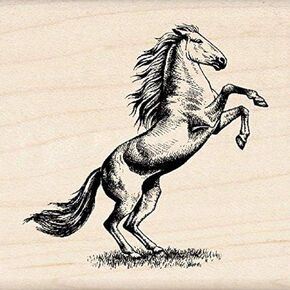 Inkadinkado Horse Wood Stamp for Scrapbooking and Card Making, 1 Piece 2.25'' W x 2.25'' L