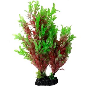 Mipukbay Blue and Green Fish Tank Decorations, Fake Aquarium Plants, 1PC Plastic Aquarium Decor and Betta Fish Tank Decor