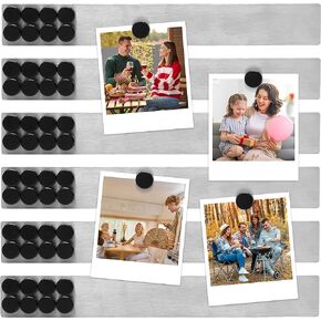 TonGass (6 Pcs, 2x15 Inches) Magnetic Strip with Adhesive Backing Stainless Steel Strips Bulletin Bar Board Metal Magnetic Strips for Wall with 48 Pcs Magnets for Home Office School Use