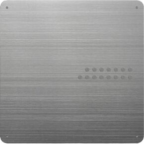 Three by Three Seattle 15 x 15 Inch Metal Frameless Magnetic Bulletin Board with 15 Magnets for Memos, Photos, Lists, and More in Office, Home, or School Décor (Stainless Steel) (32430)