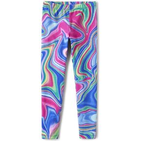 The Children's Place Girls' Fashion Leggings, Marble, Large