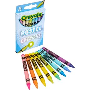 Crayola Pastel Crayons (8ct), Specialty Crayons for Kids, Art Supplies, Pair with Coloring Books, Gift for Kids, Ages 3, 4, 5
