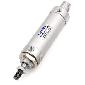 Baomain Mini Air Cylinder MAL 32 X 50 Single Male Thread Rod Dual Action 32 Bore 50 Stroke
