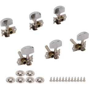3L3R 6 Pieces Guitar Tuner Machine Heads Knobs, Open String Tuning Pegs Set Tuning Keys for Acoustic or Electric Guitar