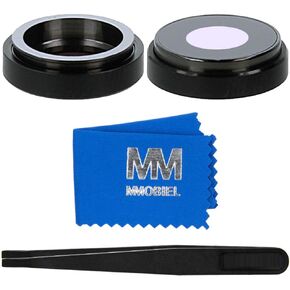 MMOBIEL Back Rear Camera Glass Lens Replacement Compatible with iPhone XR - 6.1 inch - 2018 - Incl. Double Sided Adhesive, Tweezer and Cloth - Black