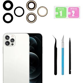 15 Pro Max Back Rear Camera Lens Glass Replacement for iPhone 15 Pro Max Camera Glass Replacement with pre-Installed Adhesive and Reparing Toolkits