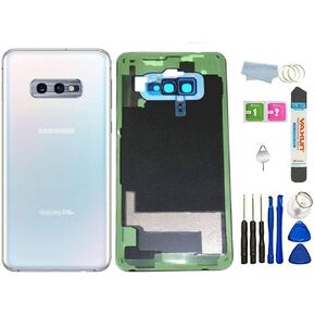 غطاء خلفي زجاجي بديل S10e لهاتف Galaxy S10e 5.8 بوصة G970U G9 زجاج خلفي مقاوم للماء مع أجزاء عدسة الكاميرا + مجموعة أدوات الفتح (أزرق)