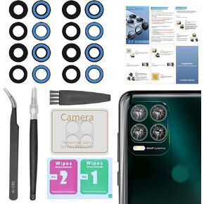 2 Pack Back Rear Camera Lens Glass Replacement for Motorola Moto G Stylus (5G) 2021 XT2131 with Pre-Installed Adhesive, Include Repair Tool Set+ Installation Manual+ Camera Lens Protector