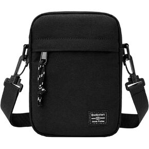 WisePoint Crossbody Bag for Men, Oxford Cloth Messenger Bag Shoulder Bag with Zipper, Crossbody Phone Bag for Work, Travel
