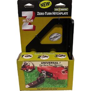 ZHitch Zero-Turn 3-Way Hitch Plate - Ball Hitch, Rugged Pin Hitch Hole and Dual Tow Loops - Universal Fit - for Lawn Mowers, ATV, Boat, Golf Carts and More