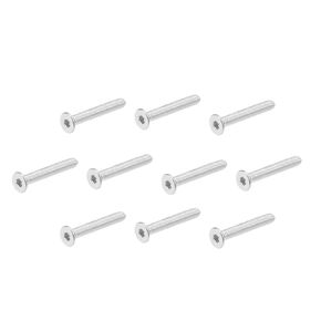 uxcell M3x6mm Flat Head Machine Screws Inner Hex Screw 304 Stainless Steel Fasteners Bolts 80Pcs