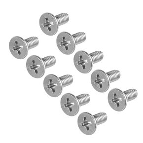 uxcell M4x12mm Flat Head Machine Screws, Phillips Cross Screw, 304 Stainless Steel, Fasteners Bolts 50Pcs