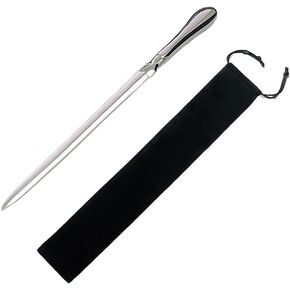 BANCHELLE Letter Opener Envelope Slitter Envelope Opener with Pouch Silver, 9.06 × 0.71 × 0.39 inches, 2 PCS