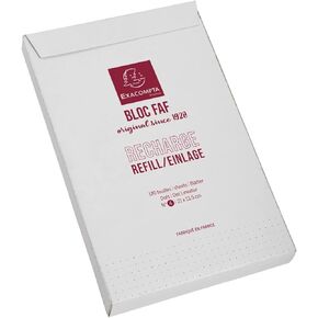 Exacompta FAF Metal Desk Pad for Home or Office, 200 White 70g Micro-Perforated Sheets, Blank or Dots. Non-Slip Backing, Three Sizes. Refills Available. (Dots Refill - 4 1/4 x 7 1/4)