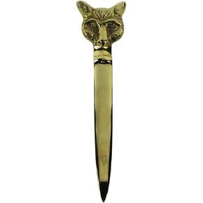 Treasure Gurus Heavy Solid Brass Fox Head Letter Opener