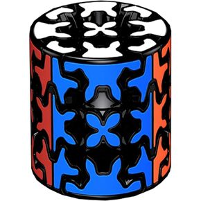 Willking Cylinder Gear Cube 3x3x3 Round Column Gear Speed Cube Barrel Gear Cube 3D Gear Puzzle Cube 3D Brain Trainer