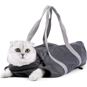 Cat Backpack Pet Out Bag Portable Cat with Puppet Cat Bag Open Zipper Bag, Let The Cat Get More Company, Oxford Cloth, with Elastic Pocket - Black in Kuwait