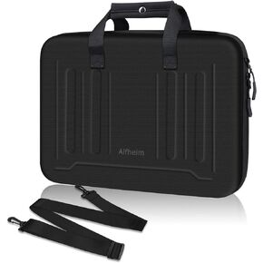 Alfheim 13-14 inch Hard Shell Laptop Case Sleeve, Waterproof Shockproof Shoulder Bag, Protective Carrying Case Compatible for 13.3" 14.2" MacBook Pro A2442 A2338 13.3" MacBook Air 2337 M1 A2179