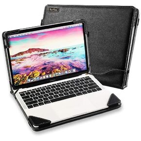 Berfea Laptop Case Cover Compatible with Dell Precision 3571 3561 3550 3551 3560 3570 5530 5540 5520 3541 15.6 inch Notebook Sleeve PU Leather Stand Hard Protective Skin