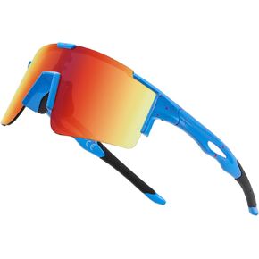 DUCO Sports Sunglasses for Men Cycling Sunglasses Youth Baseball Sun glasses Lightweight TR90 Frame Goggles DC0032
