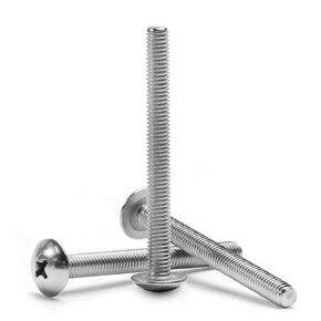 MroMax M5 x 50mm Machine Screws Phillips Cross Truss Head Screw 304 Stainless Steel Fasteners Bolts 10pcs