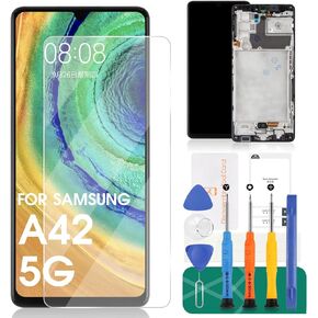 TFT for Samsung Galaxy A42 5G Screen Replacement for Galaxy A42 5G LCD Display for SM-A426B SM-A426U Digitizer Touch Screen Assembly Replacement with Frame(NOT AMOLED)（Smaller Display Area