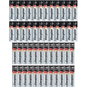 Combo 24x AA + 24x AAA Energizer Max Alkaline E91/E92 Batteries Made in USA Exp. 2023 or Later ((Bulk Packaging)