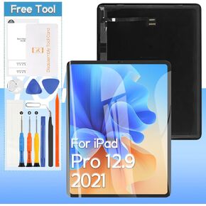 Screen Replacement for iPad Pro 12.9 5th 2021 A2379, A2461, A2462,for iPad Pro 12.9 6th 2022 A2764, A2437, A2766, A2436 12.9" LCD Display Touch Digitizer Assembly with Tools
