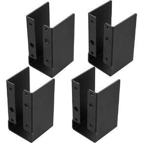 2x4 Joist Hanger, 4 Pcs Concealed Joist Hanger, Concealed Flange Light Joist Hanger, Concealed Face Mount Joist Hanger Joist Brackets Fit Standard 2x4 Beam Wood Fence Rail, Actual Size 2"x4"