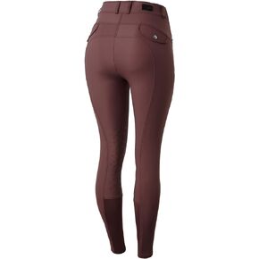 HORZE Andrea Women's High Waist Silicone Knee Patch Breeches with Bit Print