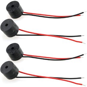 E-outstanding Buzzer Alarm 4PCS DC 6-12V Active Buzzer Wired Mini Connector Tone Sounder Speaker Electronic Alarm Ringer Buzzers 85dB