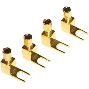 [8 Pack] 8 pcs total Hi-end Banana to Spade Adapter Plug/Speaker Cable Connector [Wy-yp01-8 / Spade De L/8]