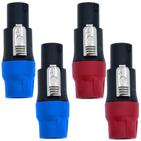 Stage Speaker Wire connectors speakon Adapter Cable Connector 4 Pole 4pin Twist Lock Plug Crown Amplifier with neutrik speakon nl4fc nl4fx nlt4x nl2fc 4pack