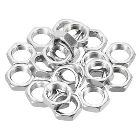 PATIKIL M16 x 1.0 Steel Hex Nuts, 20 Pack Metric Thread Zinc Plated Finished Hardware Nuts Screw Bolt Fasteners 8mm Height