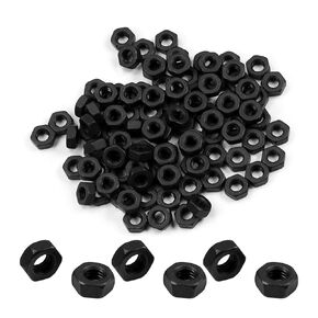 M8-1.25 Hex Nuts, Carbon Steel, Black Oxide, M8 x 1.25mm Hex Drive, Grade 8.8, Metric, Right Hand, 13mm/0.5" Width, 6.5mm/0.25" Height, Replacement Nut with Plastic Case for DIY Home Mechanism 23 Pack