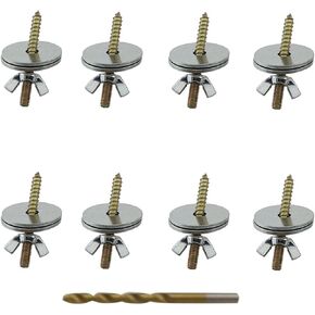 ZCZQC 8pcs Bird Cage Feeder Stand Perches Accessories Hardware for Holding Water Food Cups Bowls (16 Clamps + 8 Screws 8 + Bolts + 1 Drill)