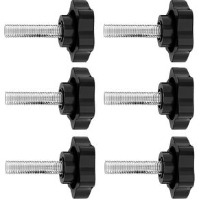 Thread Replacement Star Hand Knob M6X10mm Black Tightening Screw Hand Tightening Knob Base Replacement Knob 5pcs