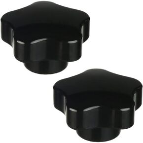 Bettomshin 2Pcs M8 Star Shape Knob Female Thread Nut Galvanized Screw Black Baklite Screw-On for Lathe Machine, Mechanical Equipment, Instrument and Apparatus,Industry Equipment