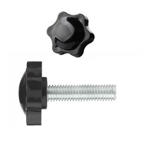 QIRUIRED 4Pcs M6 x 60mm Star Clamping Knob Grip Thumb Screw Head Diameter 38mm Knobs Nut Screws Tightening Thread Replacement Machine Handle