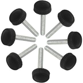 20Pcs M4x16 Male Thread Thumb Screw Hand Tightening Screw Black Plastic Handle Knob Clamping Screw