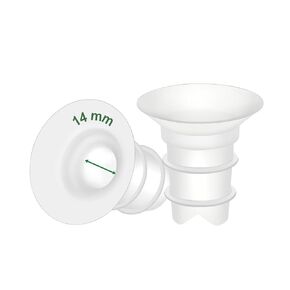 18mm Maymom Flange Inserts (Long Plus) Compatible with Freemie 25mm Flanges; Compatible with 24mm Medela PersonalFit Flange, Spectra 24mm Flange, Momcozy S9 Pro/S12 Pro, 2pc/pk
