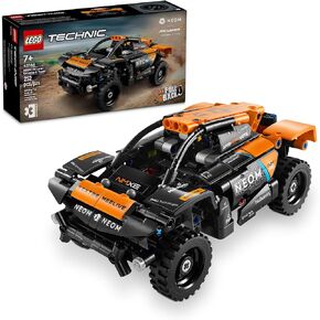 LEGO Technic NEOM McLaren Extreme E Race Car, Off-Road Pull Back Car Toy for Action Vehicle Role Play, Cool Toy for 7 Year Olds, McLaren Car Toy Gift Idea for Boys, Girls and Kids, 42166