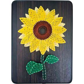DIY String Art Kit for Adults,Beginner,Teens,Kids.Include All Necessary Accessories and Frame, Adults Crafts Kit, Home Wall Decorations Unique Gift（Sunflower 9.8 X 13.4 inch）
