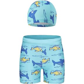 YAGATA Boys Swim Trunks Toddler Boy Swim Trunks Toddler Beach Shorts Swimsuit Stretch Quick Dry Swim Shorts