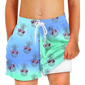 Deerose Boys Swim Trunks with Compression Lined Kids Summer Beach Shorts 5-14 Years in Kuwait