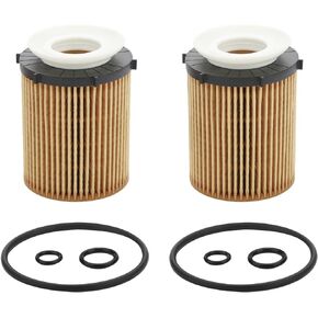 2 Pcs Oil Filter Compatible With 2012-2023 C300 CLA250 E300 GLA200 GLC300 Metris SLC300 Sprinter 1500 2500, 2017-2019 INFINITI Q50 Q60 QX30, Replace#HU711/6Z, HU7116z, 2701800109, 15208-HG00D