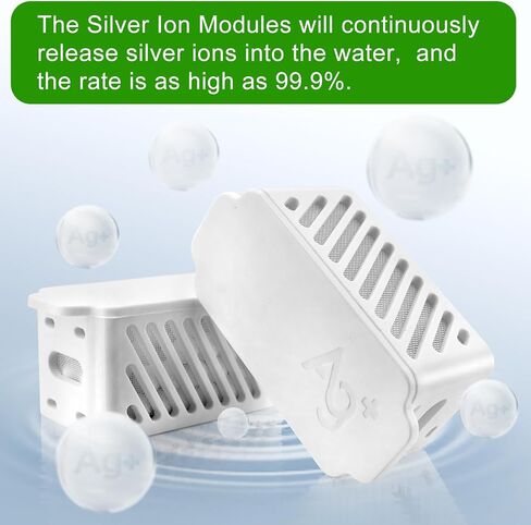 Chuancheng 2 قطعة وحدة الأيونات الفضية لـ Roborock S7maxv Ultra / S7 Pro Ultra/Q Revo / S8+/S8/S8 Pro Ultra /S8 Plus/G10S Pro / P10 /G10S Pure G20 استبدال المكنسة الكهربائية in Kuwait