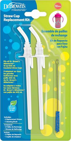 Dr. Brown's Milestones Straw Cup Replacement Kit, for 10 oz/300 mL Insulated Straw Cups, BPA Free, 12m+ in Saudi Arabia